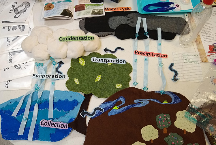Display of water cycle for Open House.
