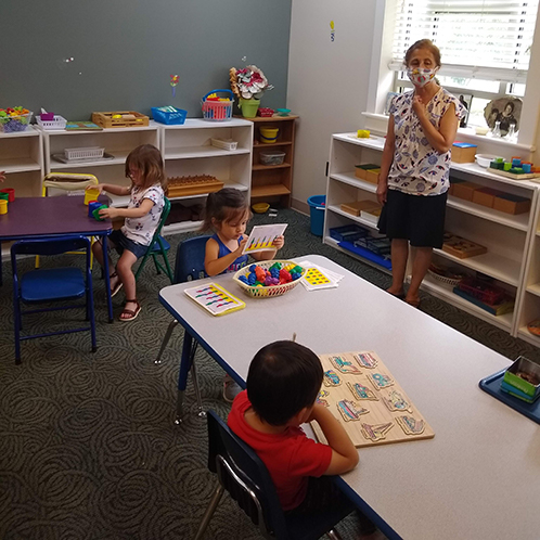 Children in the Preschool classroom.