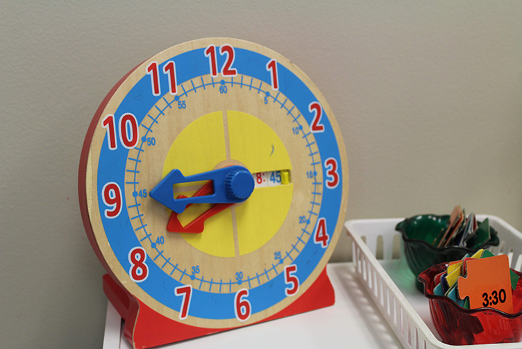 Clock for teaching time in school.